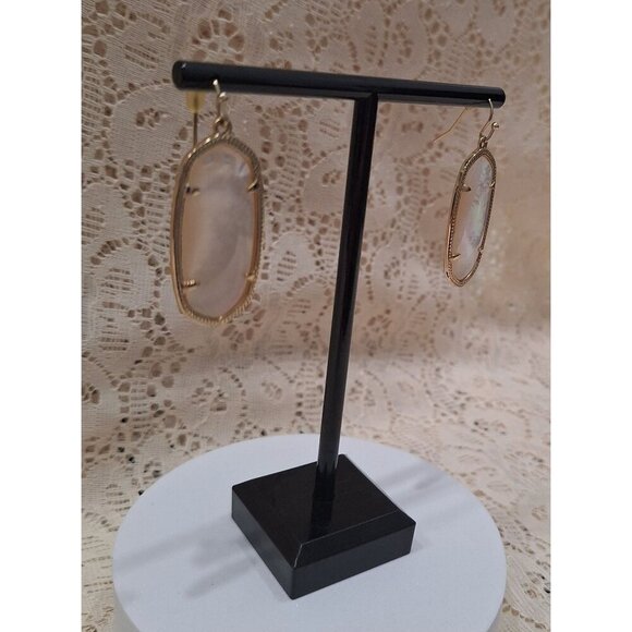 Kendra Scott Elle Gold Drop Earrings in Ivory Mother-of-Pearl - Picture 4 of 9